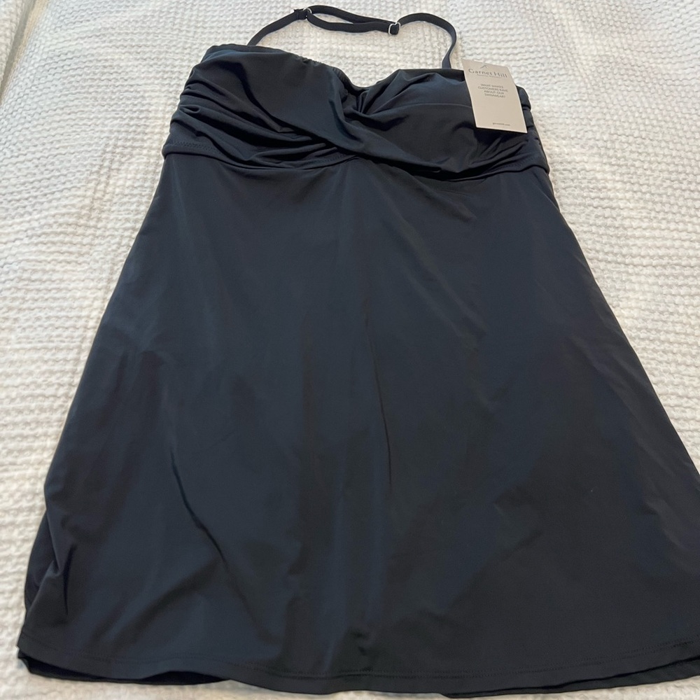 Elegant Black Swim Dress. Garnet Hill brand